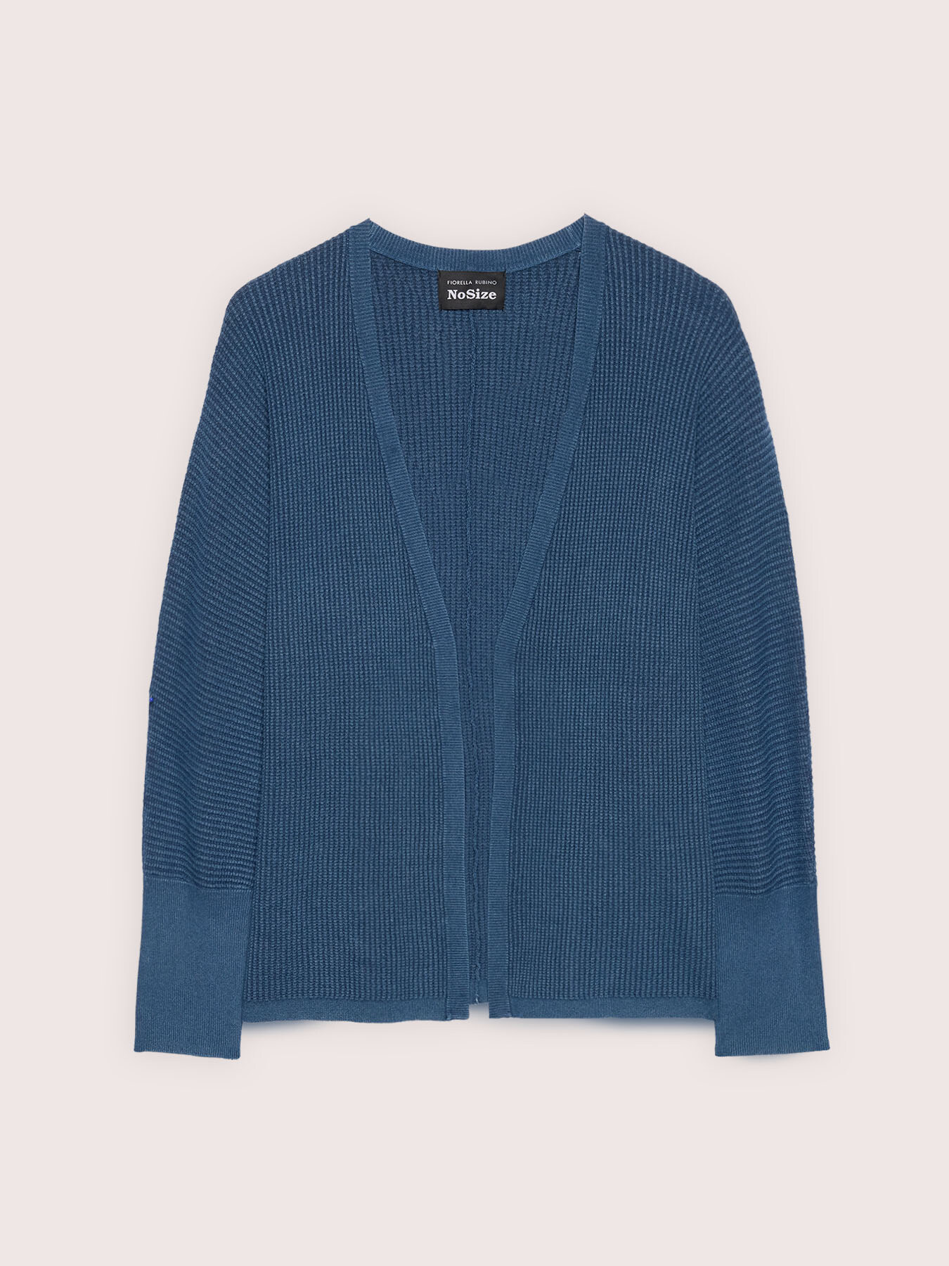 Denim-effect knit cardigan image number 4