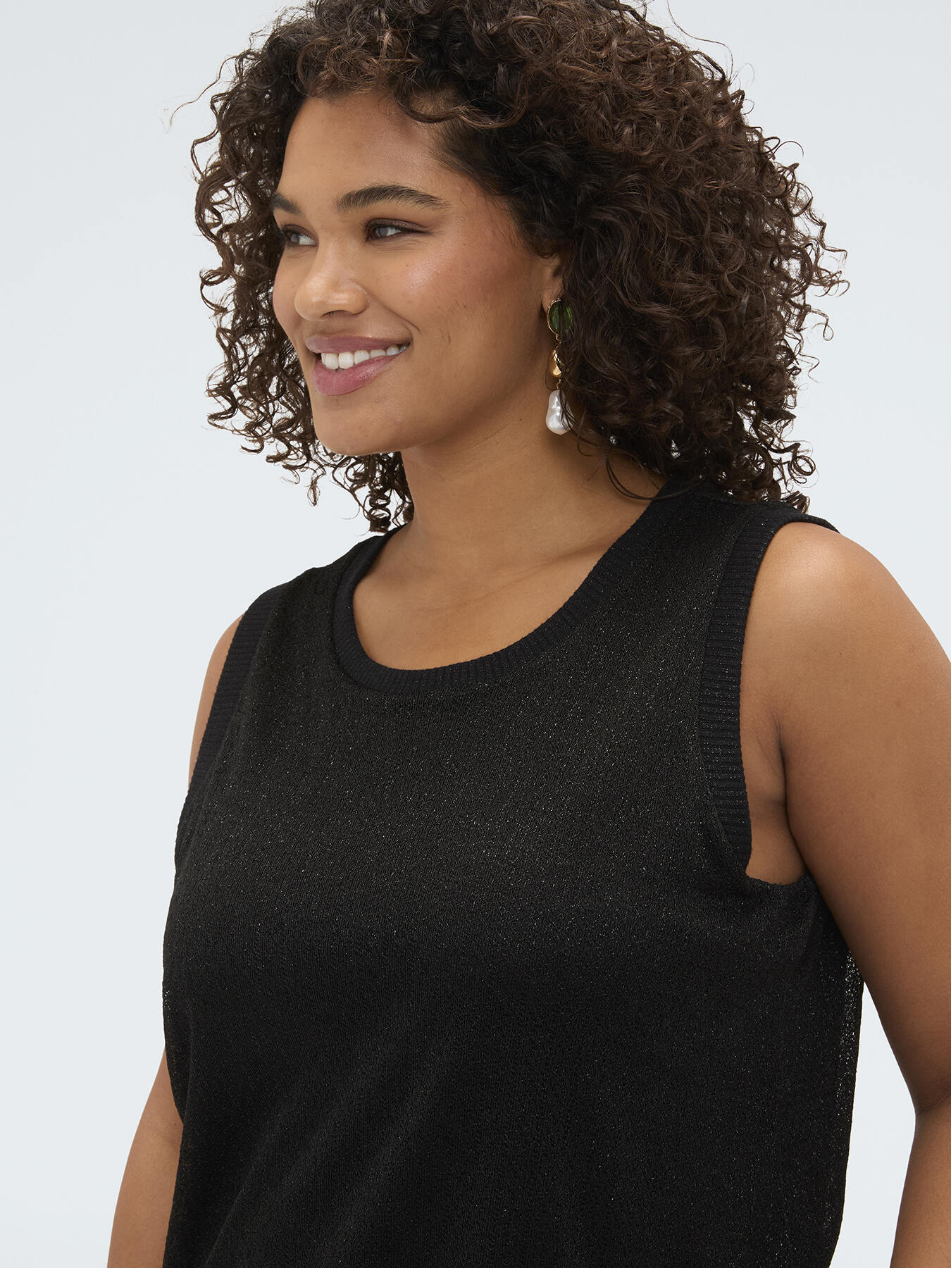 Lurex jersey top image number 2