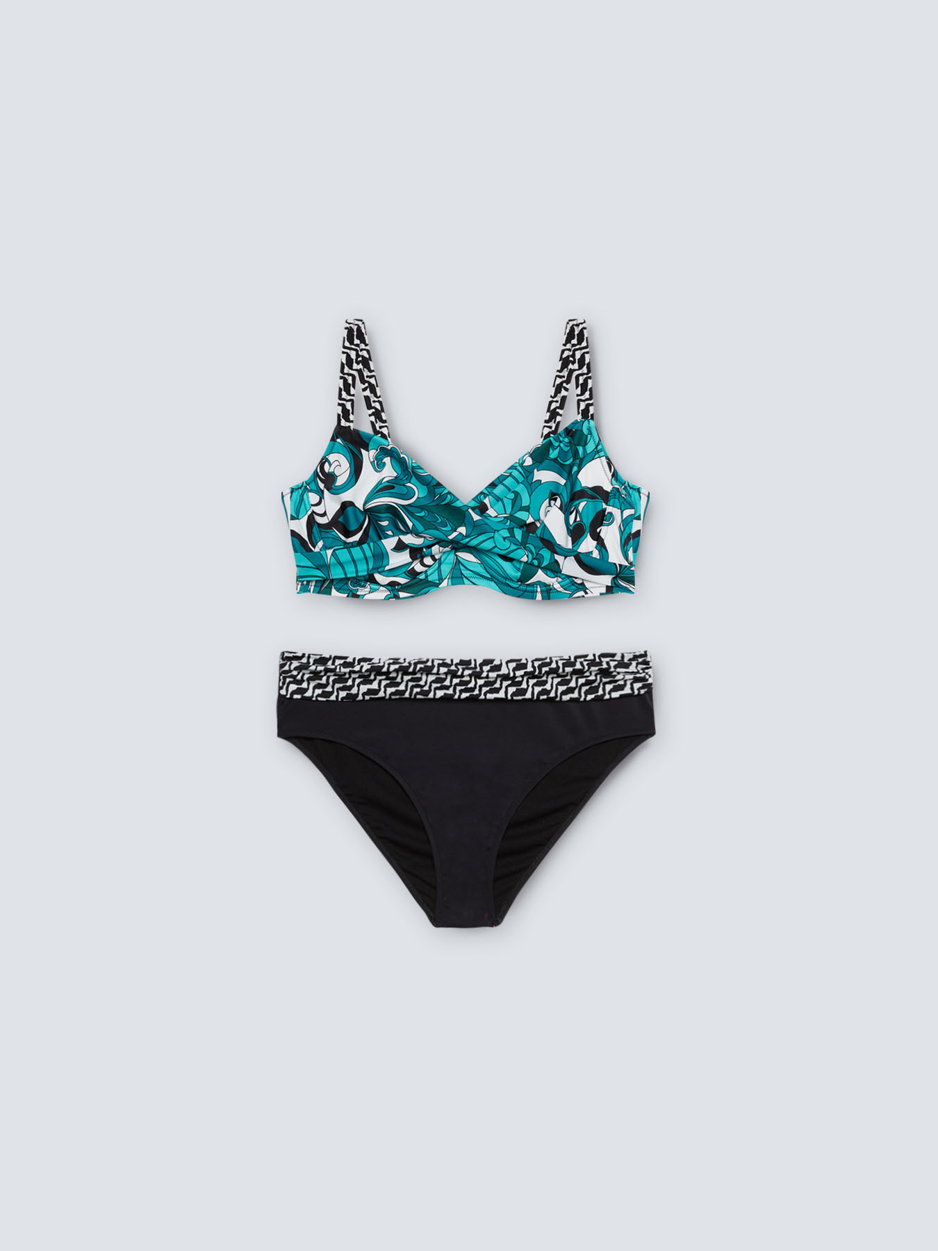 Bikini imprim&eacute; vert et noir image number 4