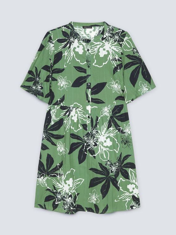 Foliage print dress