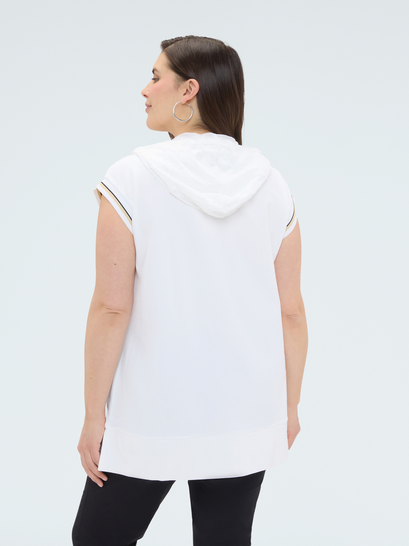 Hooded sweatshirt vest image number 1