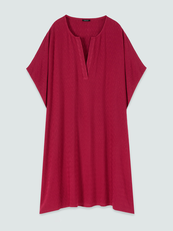Closed kaftan in jacquard viscose