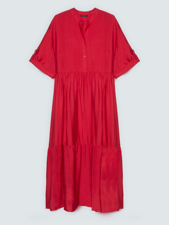 Power shirtdress in viscose blend