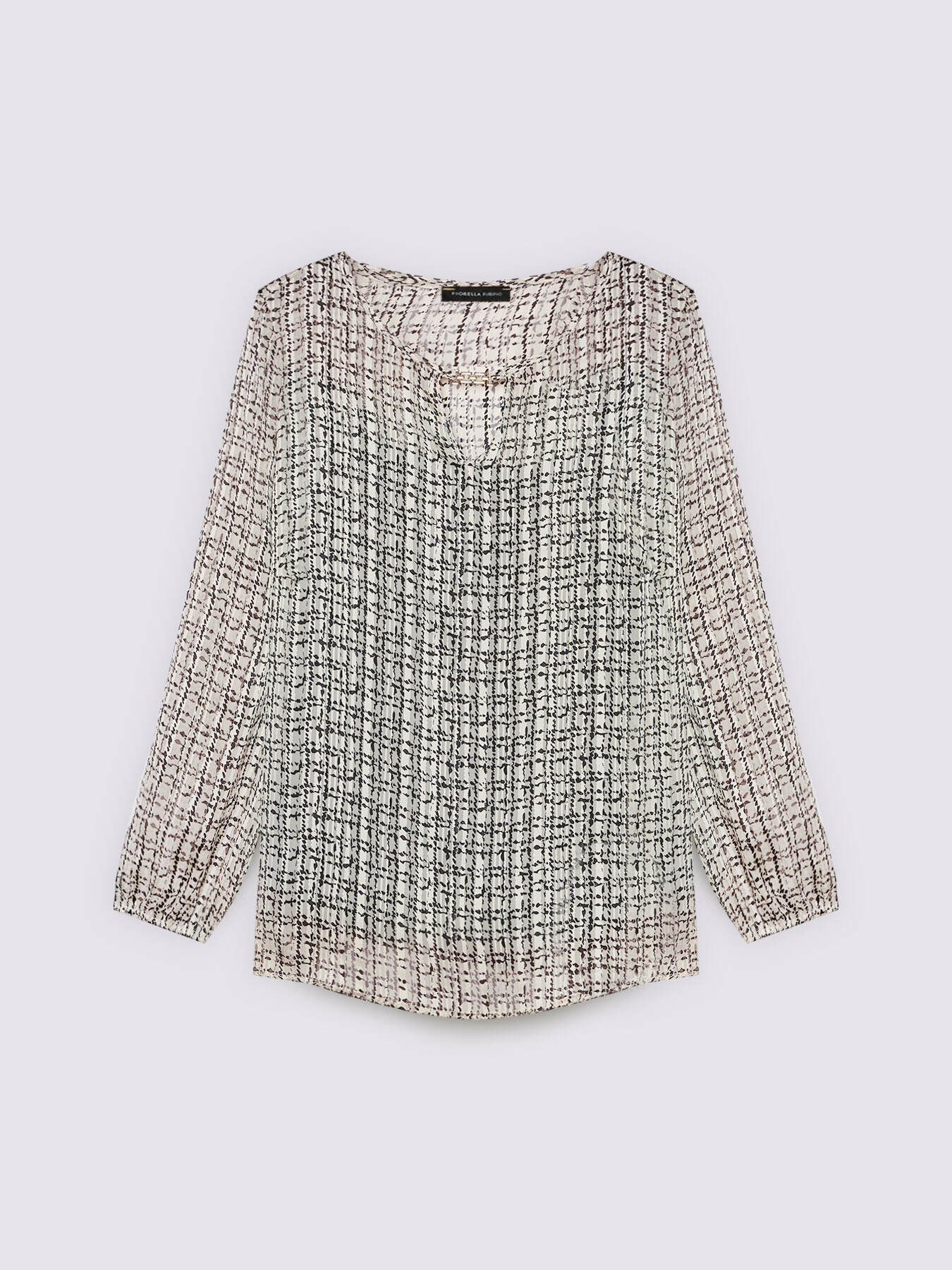 Printed blouse with cut-out detail image number 4