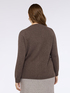 Ribbed sweater with neckline and braid decoration image number 1