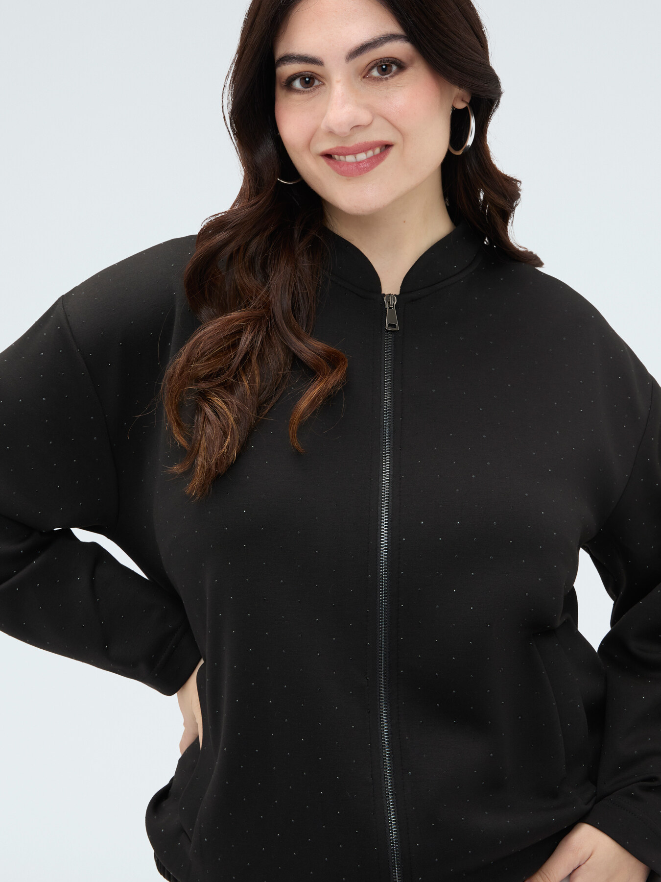 Scuba sweatshirt with rhinestones image number 3