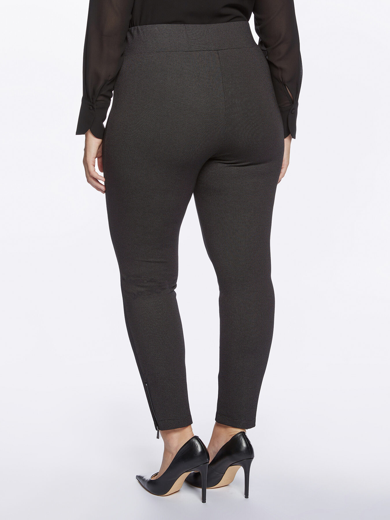 Pantalones skinny con cremalleras en el bajo image number 1