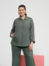 Oversized shirt with embroidery image number 4