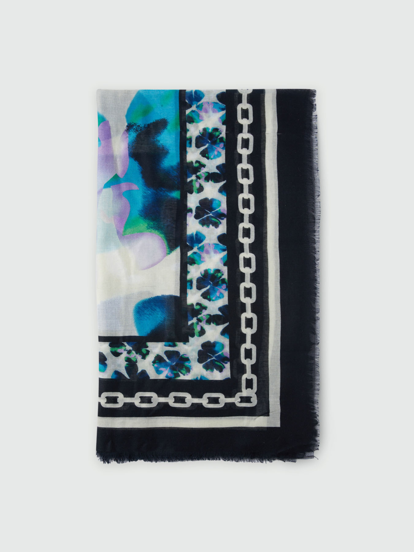 Foulard floreale con bordi image number 1