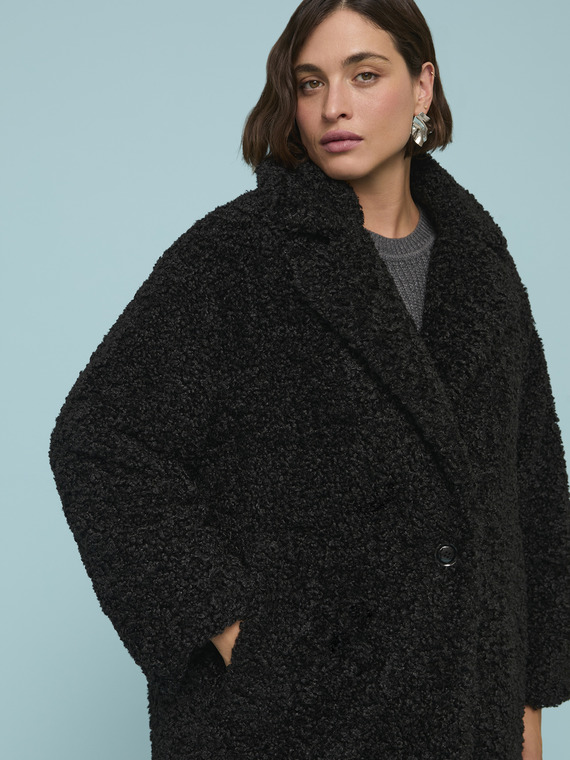 Cappotto teddy lungo