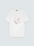 T-Shirt aus Jersey mit Pailletten-Blattmuster image number 4