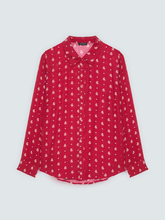 Micro paisley print shirt