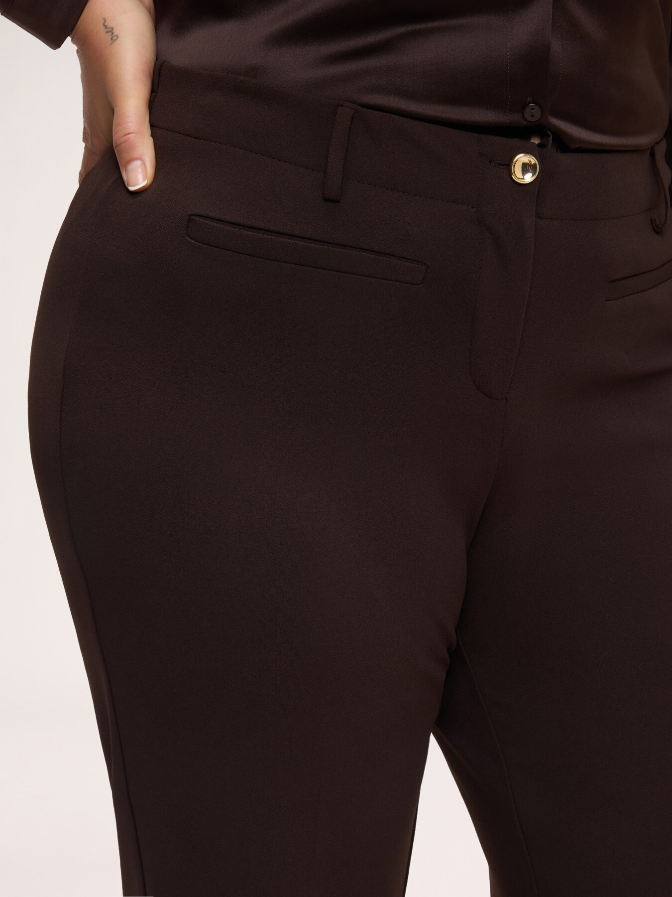 Wide Leg Pants in stretch fabric image number 3