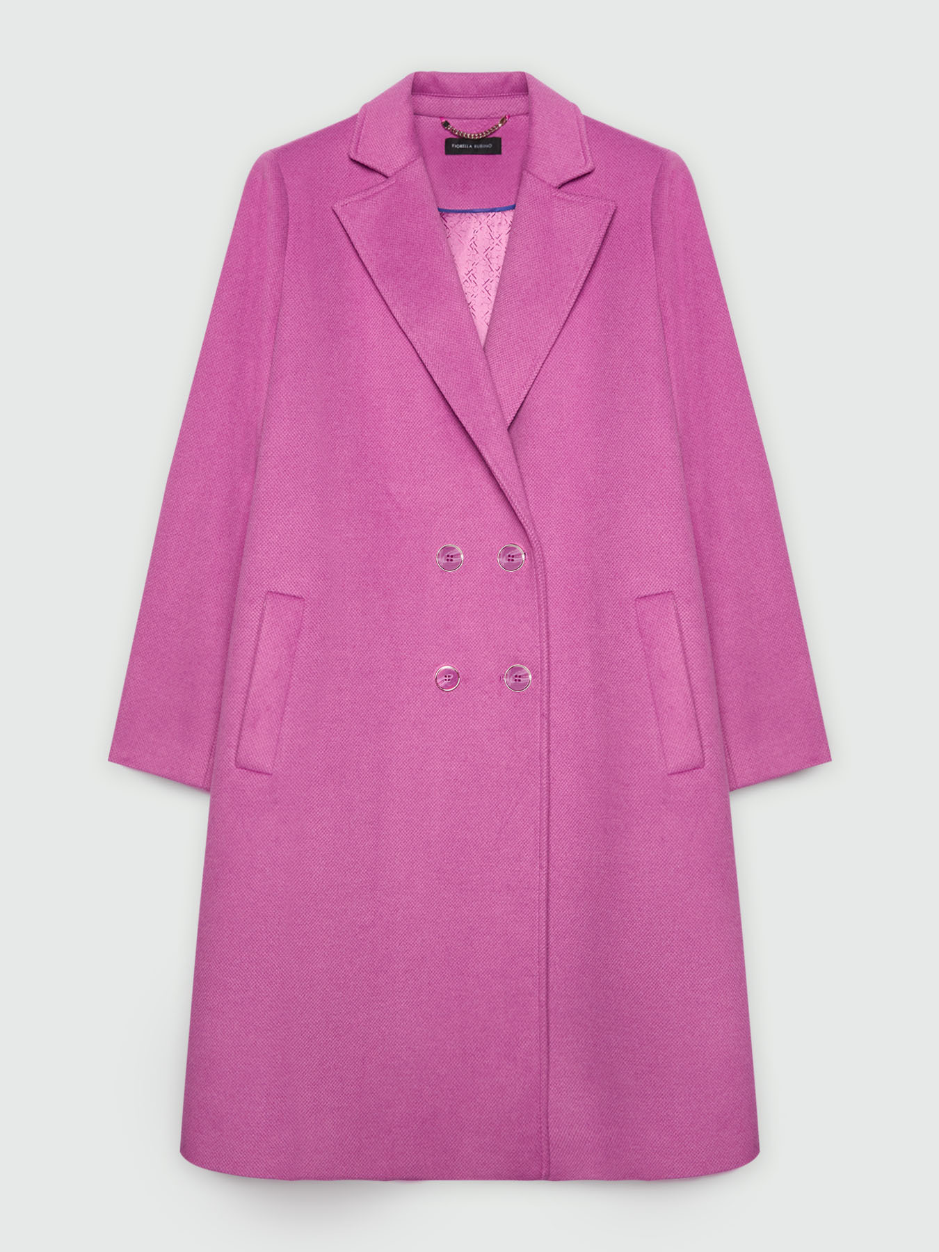 Pink double-breasted coat image number 5