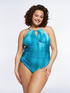 Printed halterneck one-piece swimsuit image number 2