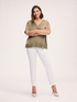 Satin blouse with lace details image number 3
