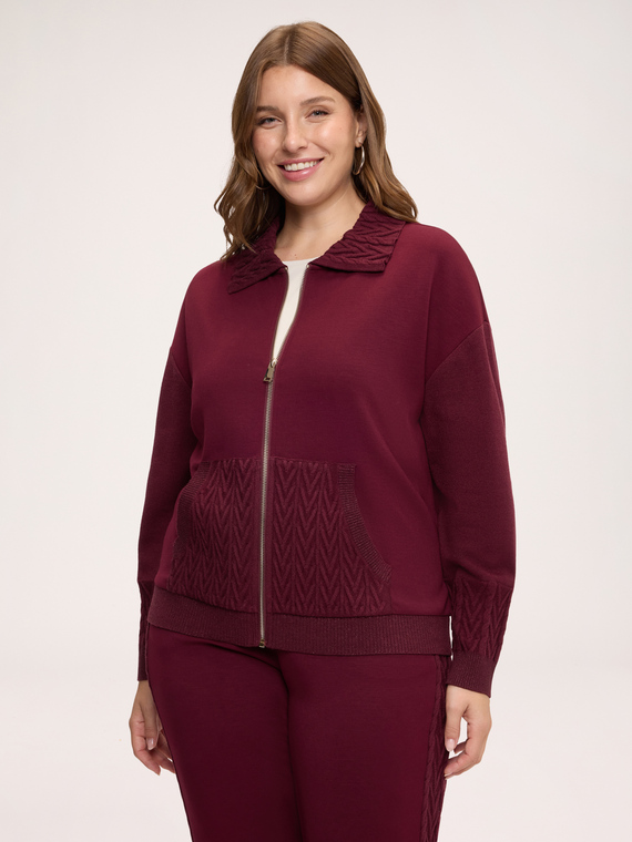 Sweat ouvert avec col et zip