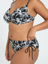 Tropical print bikini with ties image number 2