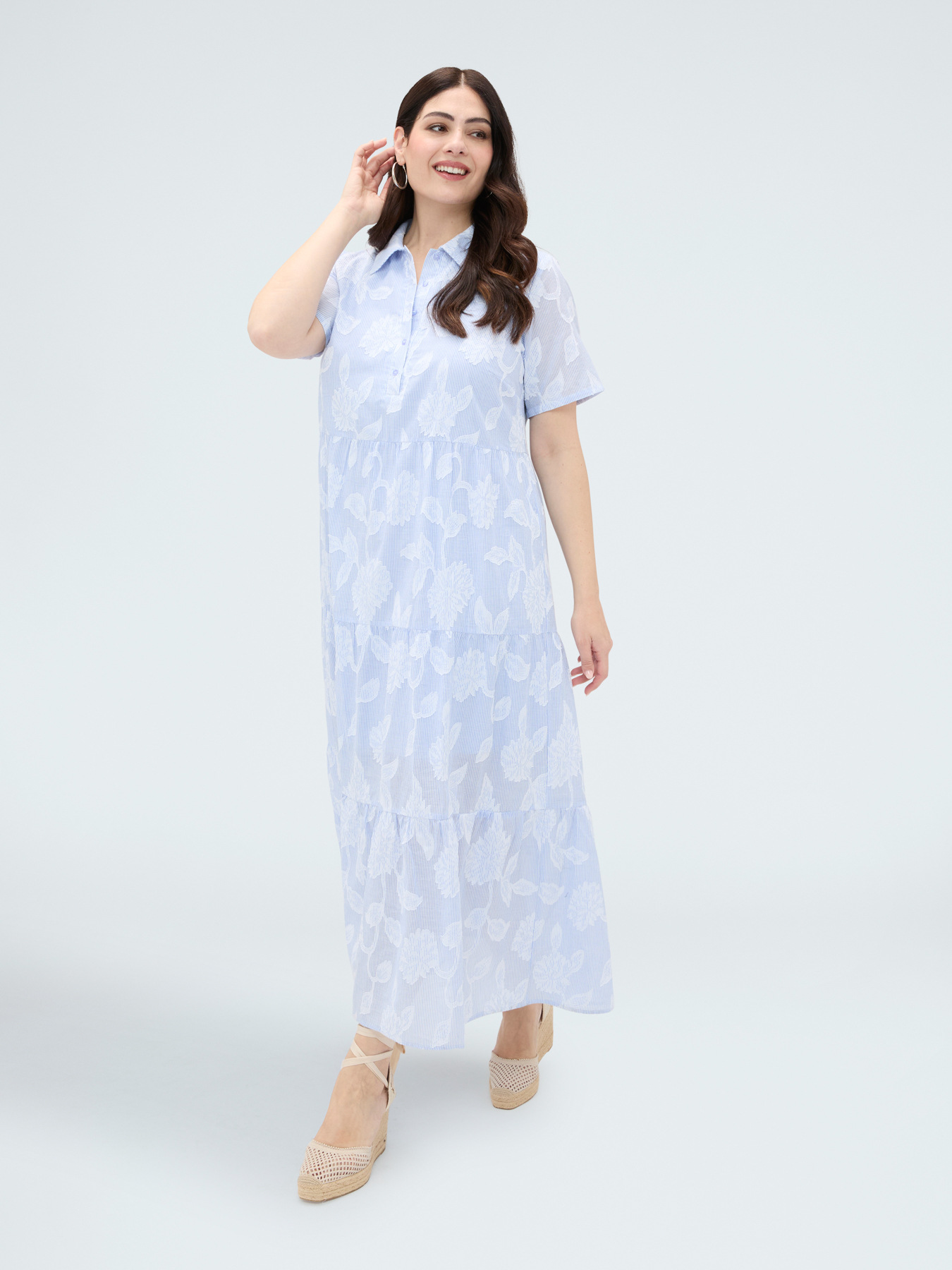 Vestito Smile in cotone jacquard image number 2
