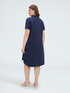 Dress with polo collar and jewel button image number 1
