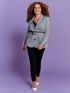 Blazer pied-de-poule con cintura image number 0