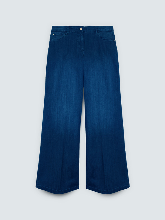 Jeans Wide Leg lavaggio blu