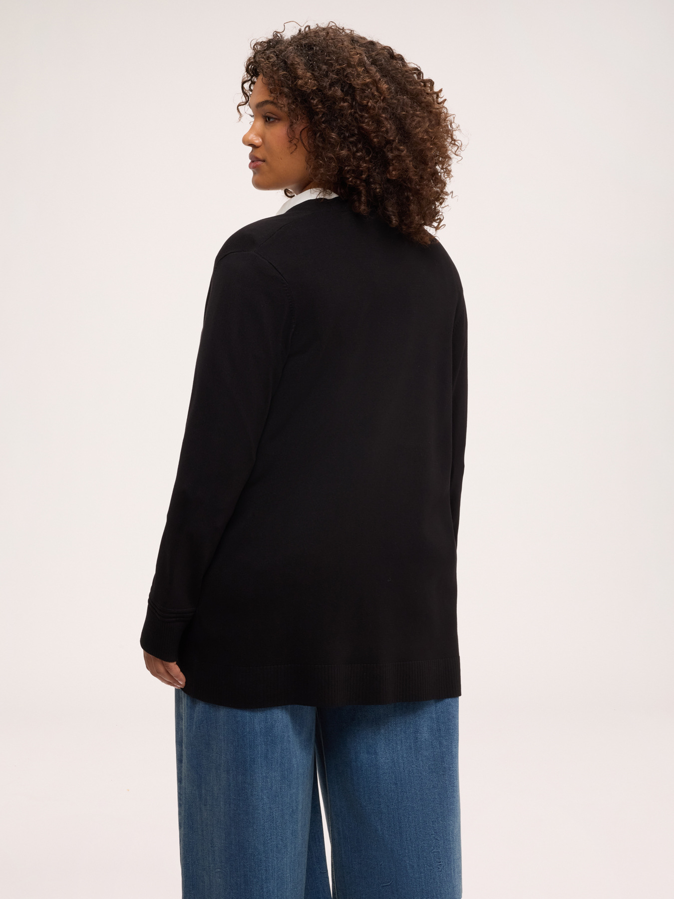 Cardigan en maille fine m&eacute;lange viscose image number 1