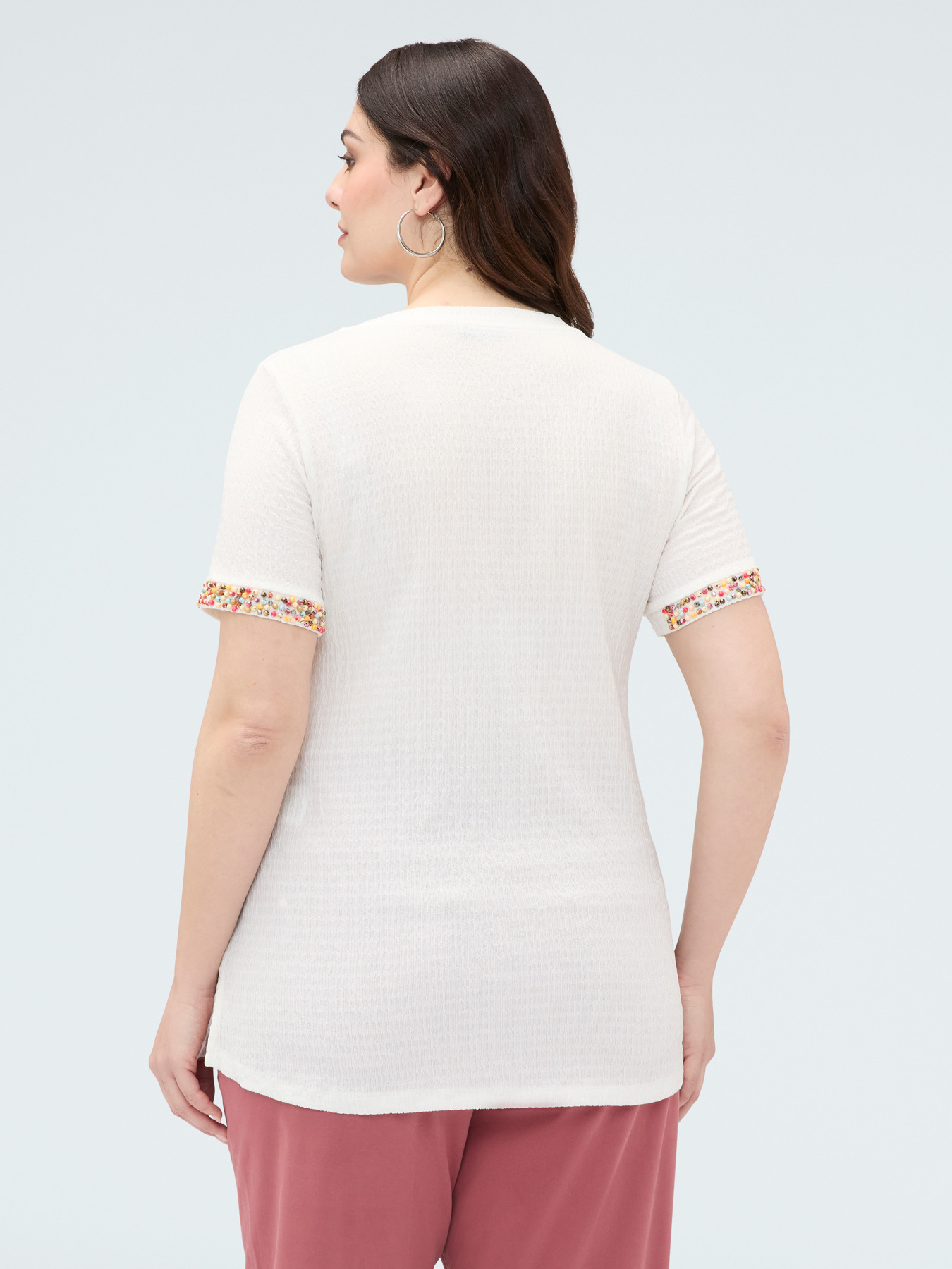 Jersey t-shirt with beads image number 1