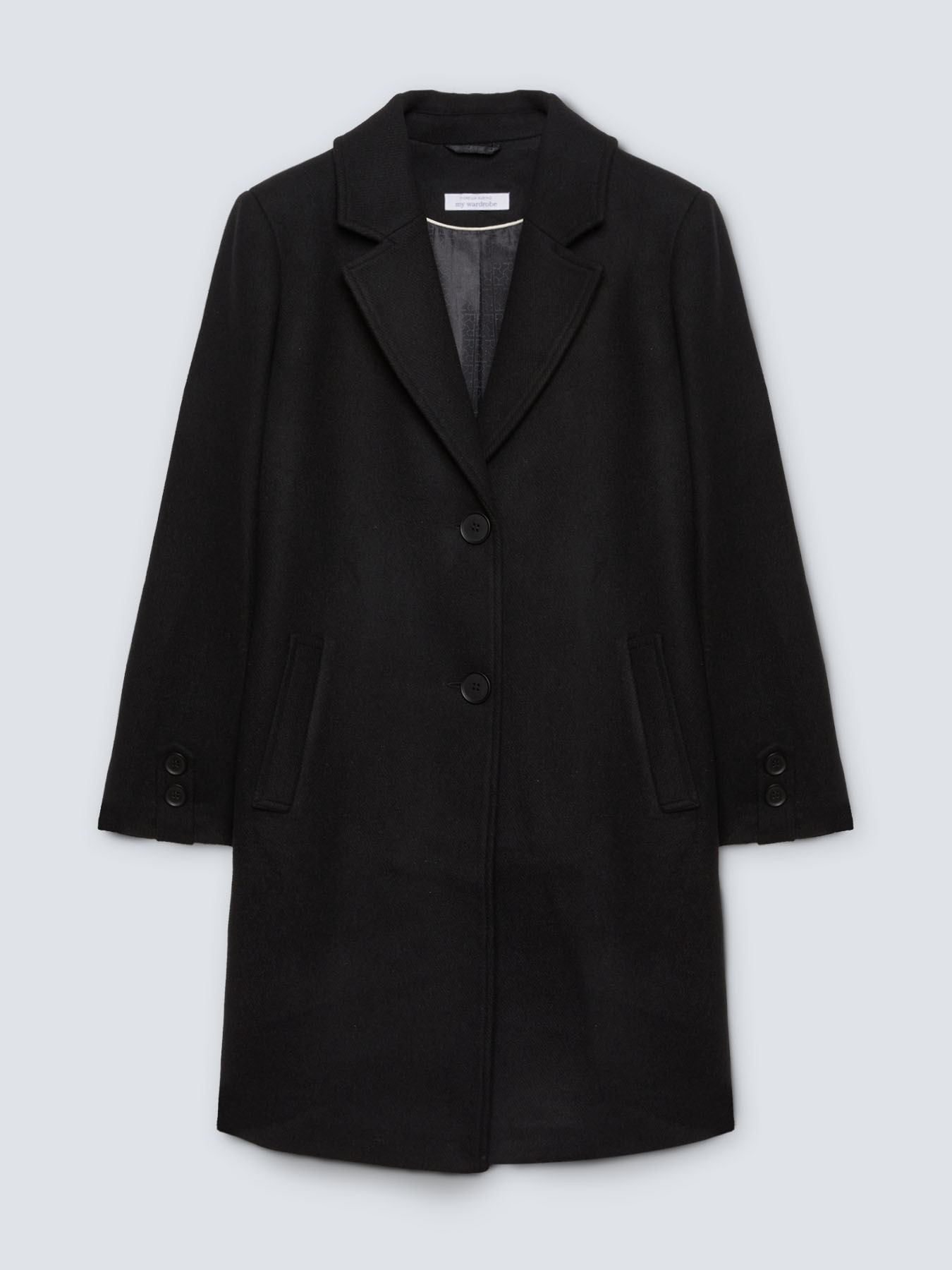 Diagonal fabric coat image number 4