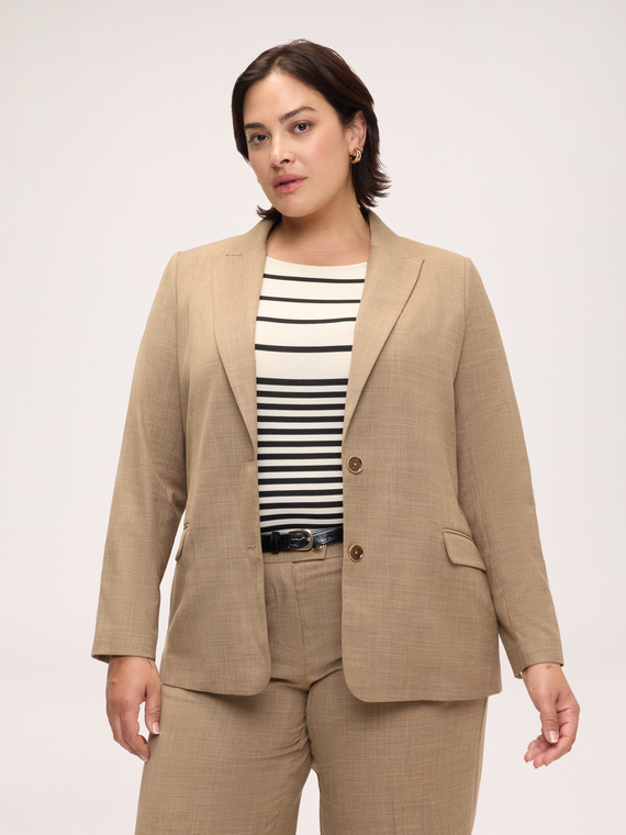 Blazer aus M&eacute;lange-Stoff