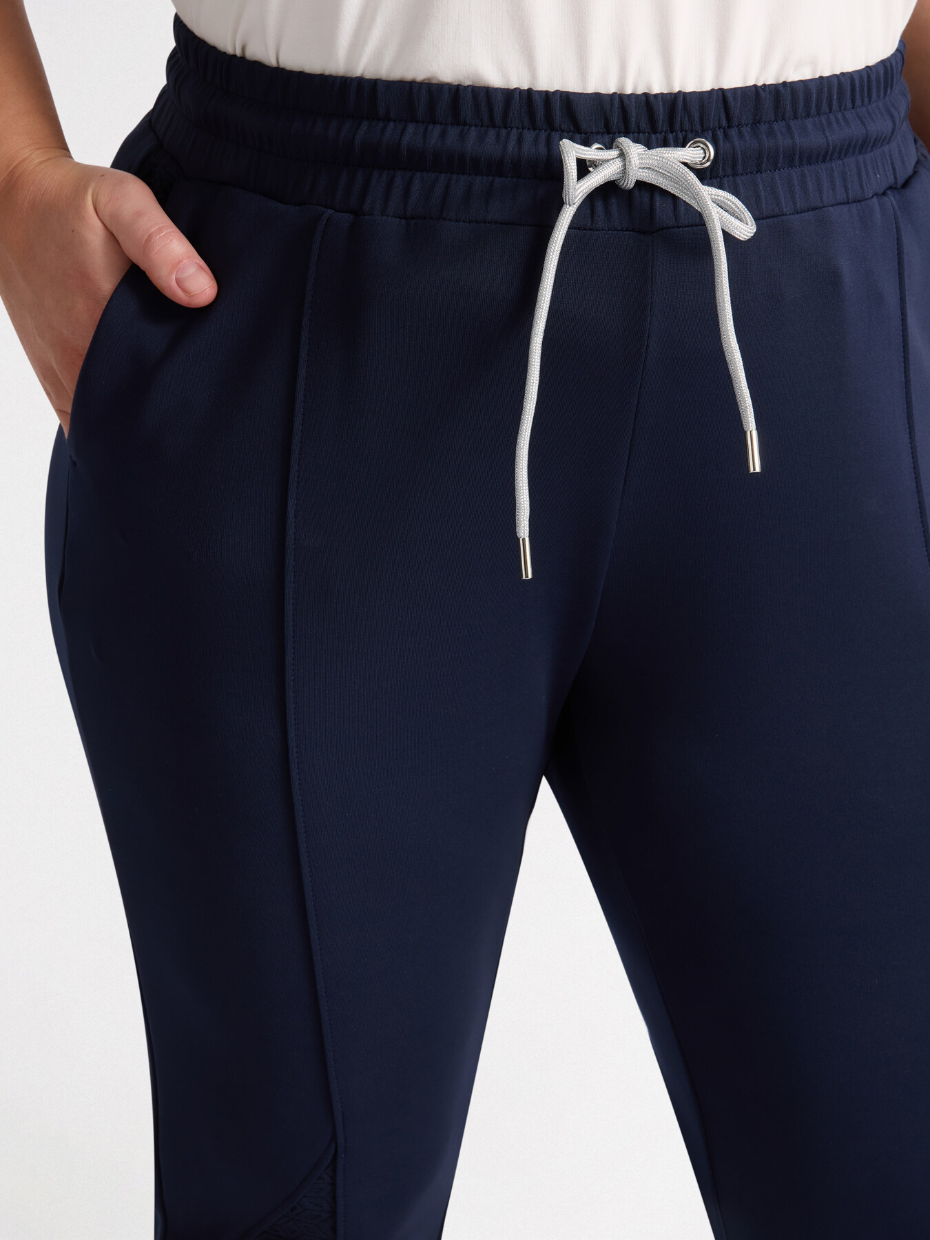 Joggers with waist drawstring image number 3