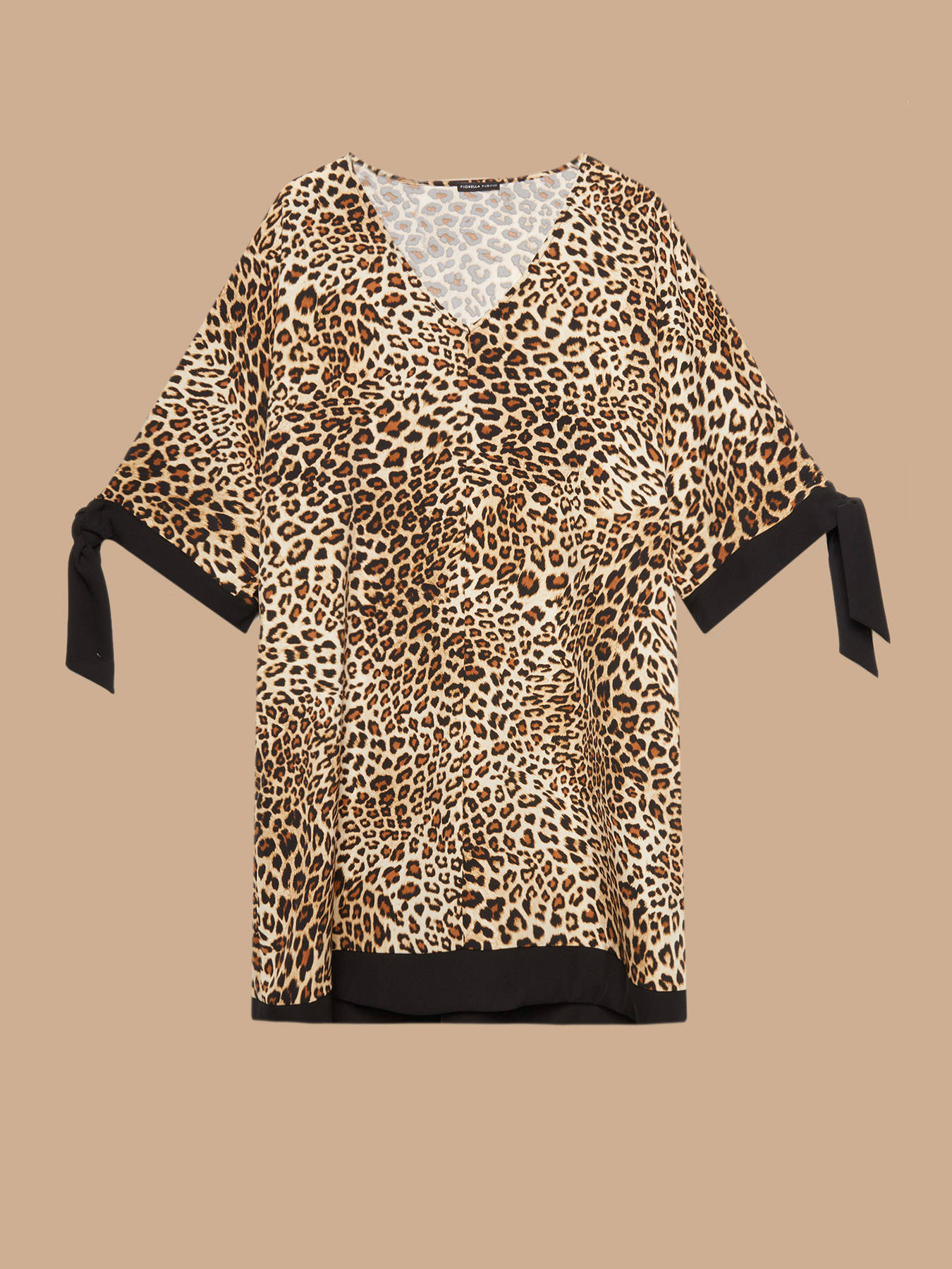 Vestito animalier con bordi neri image number 3