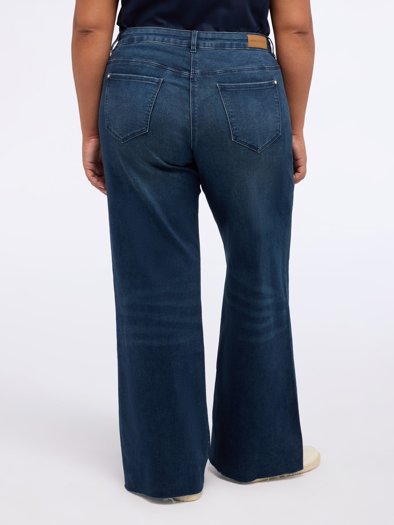 Jeans wide leg lavaggio blu image number 1