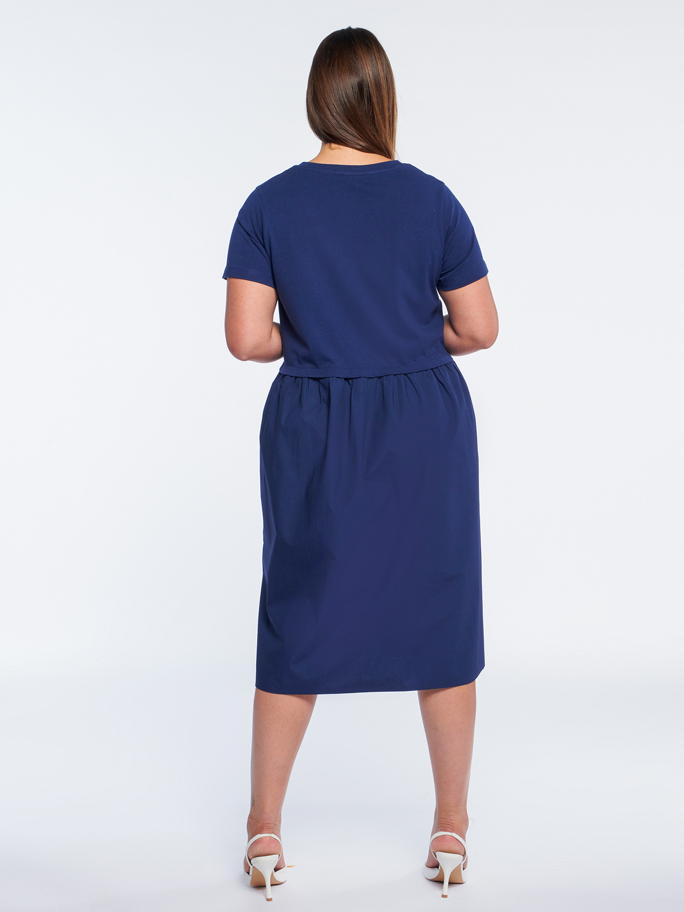 Vestito casual in due tessuti image number 1