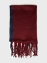 Maxi sciarpa con righe e frange image number 0