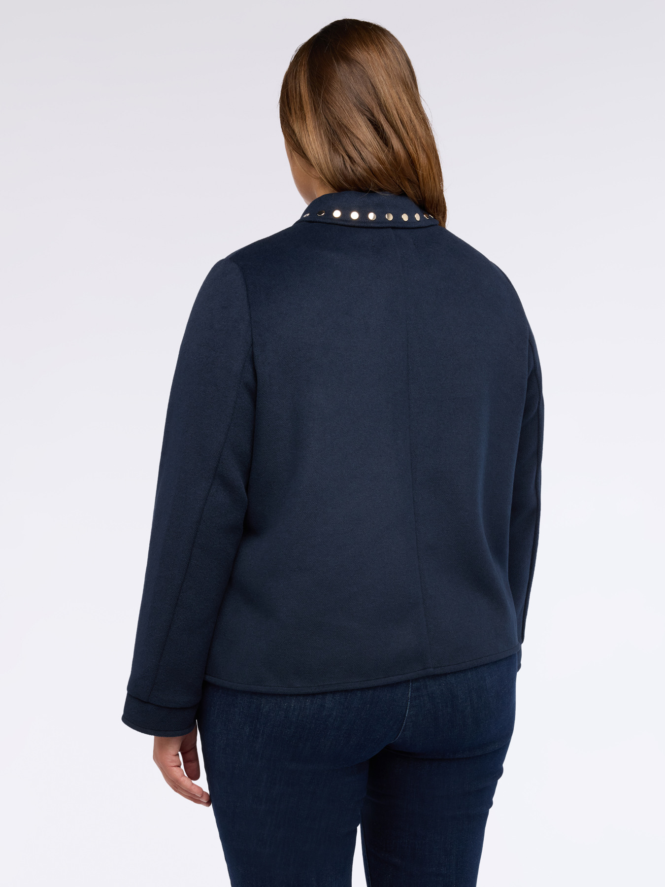 Kurze Jacke aus Wollmischung mit Nieten image number 1