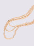 Collana multifilo con perline e catena image number 2
