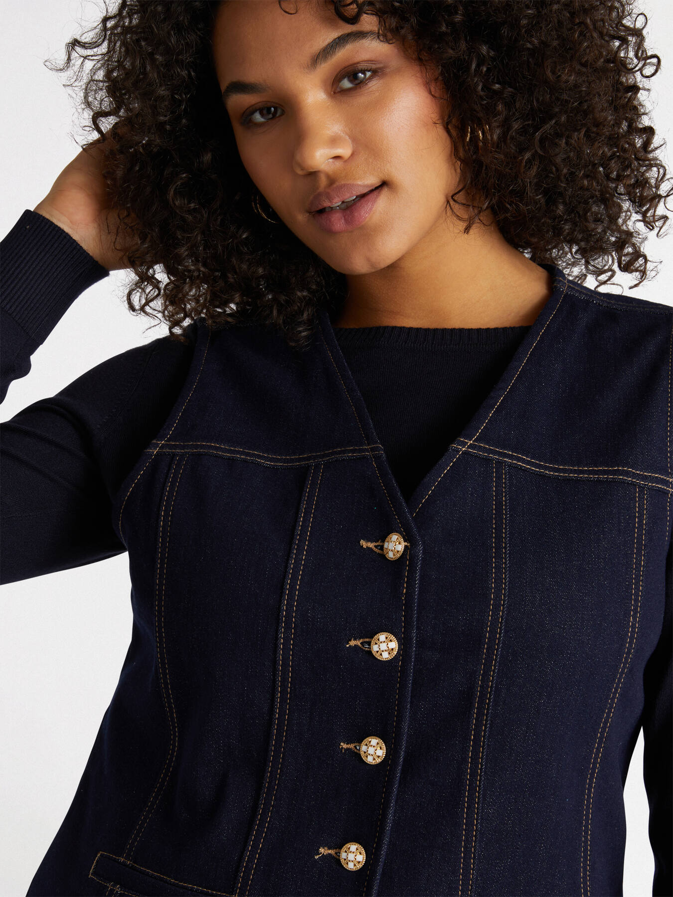 Denim waistcoat image number 3