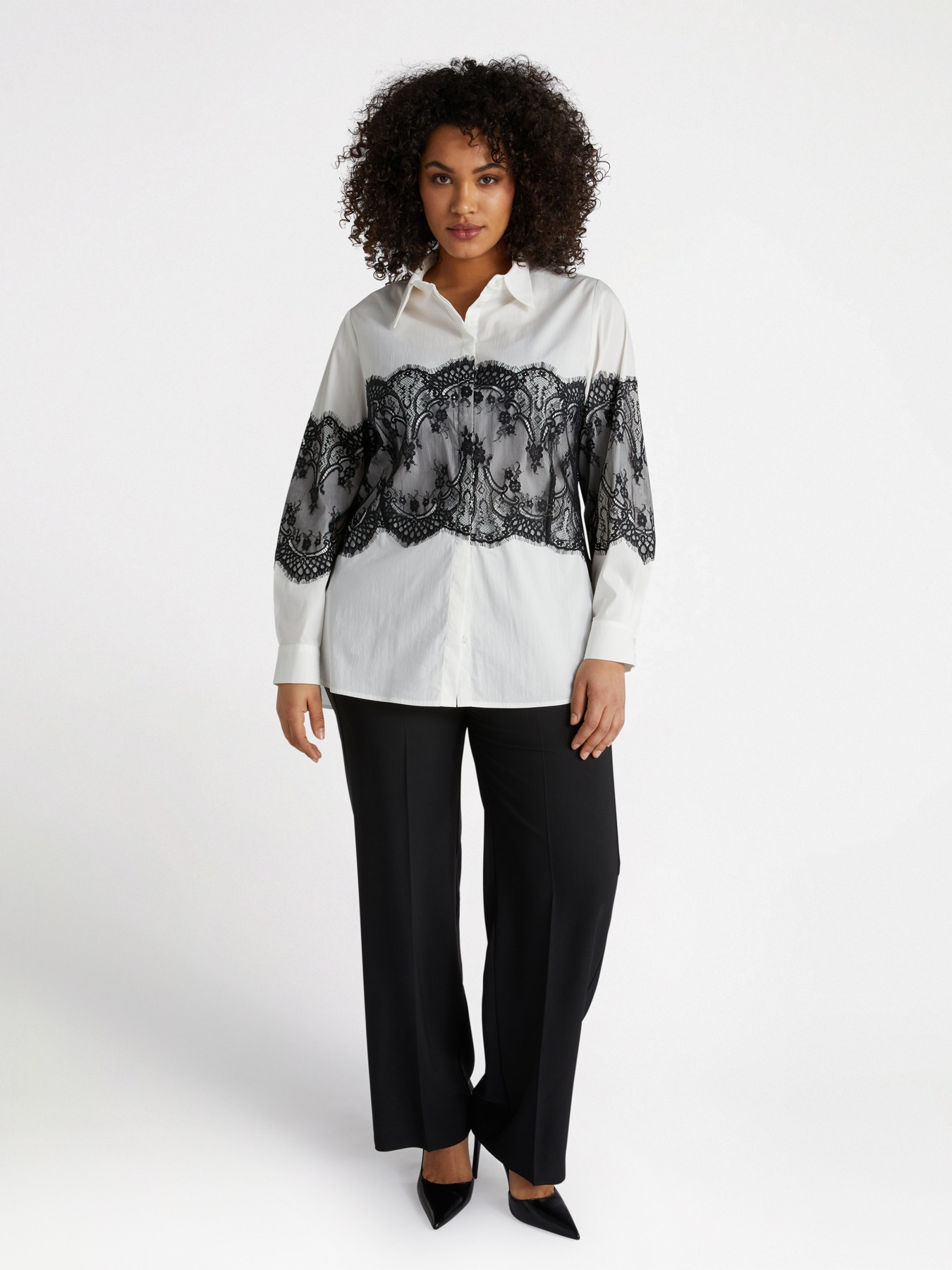 Camisa con encaje image number 2