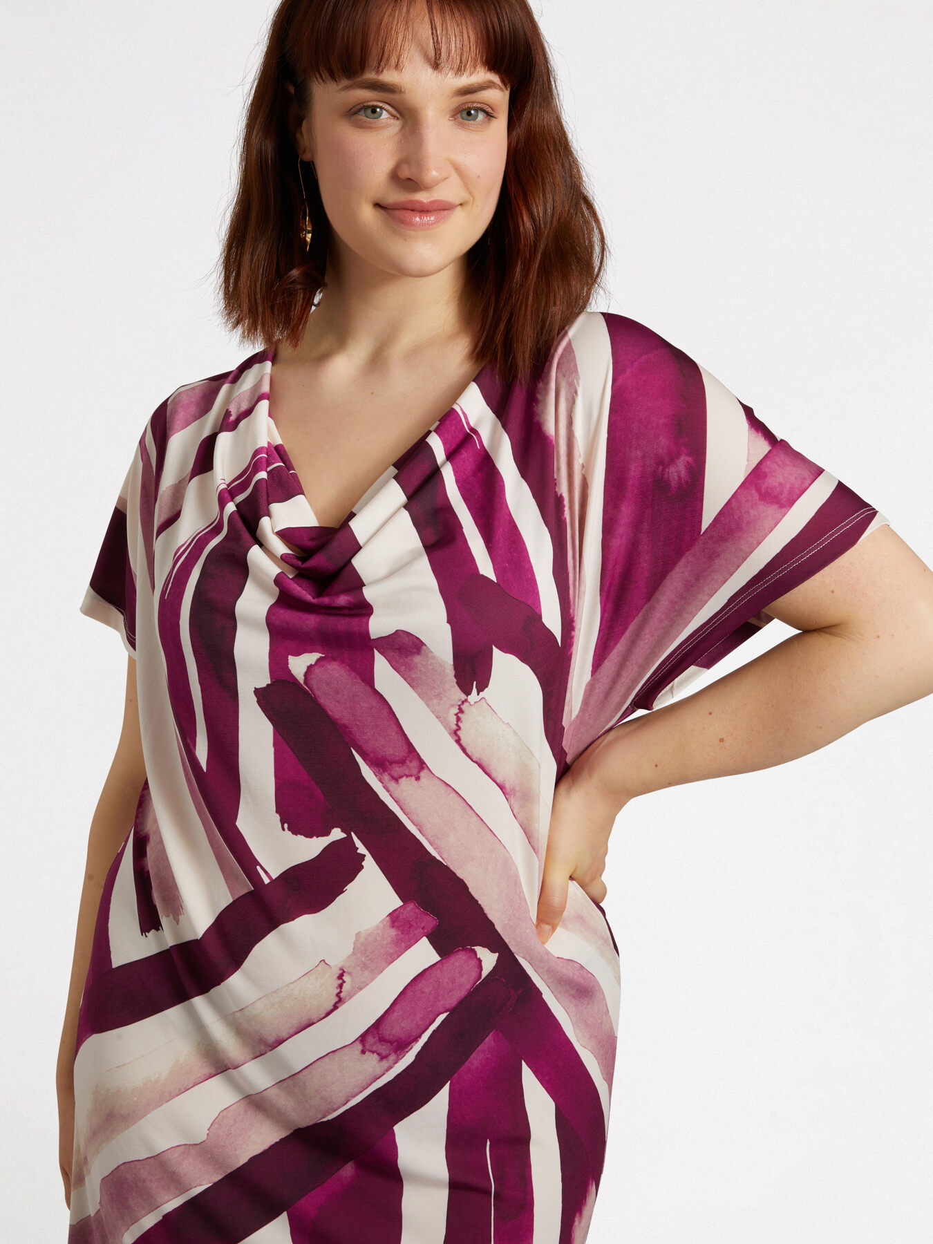 Robe imprim&eacute;e avec col souple image number 2