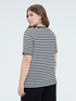 Striped cotton t-shirt with appliqu&eacute;s image number 1