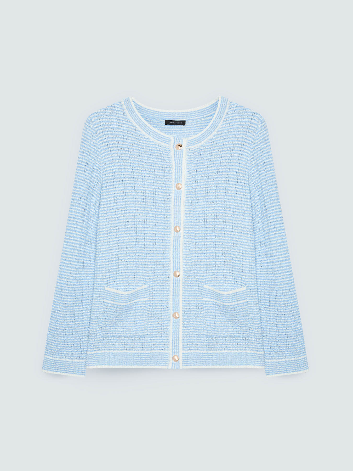 Cardigan aus gestreiftem Strick image number 4