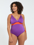 Color block one-piece swimsuit image number 0