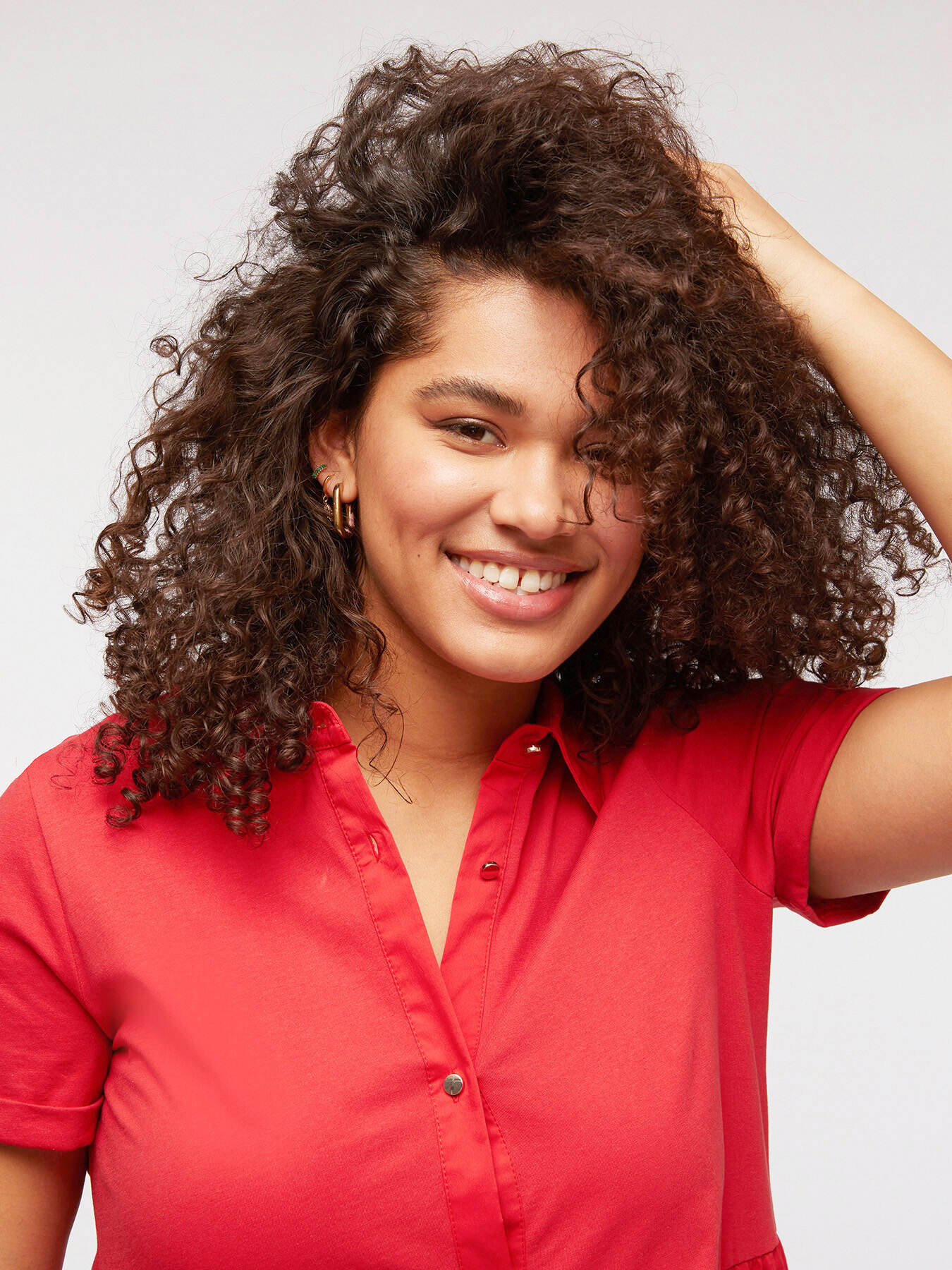 Volant-Kleid aus zwei Stoffen image number 3