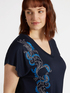 T-shirt with bandanna style embroidery image number 2