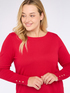 Maglia a maniche lunghe con scollo barchetta image number 3