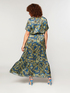 Bluse aus Satin mit Tropen-Druck image number 1