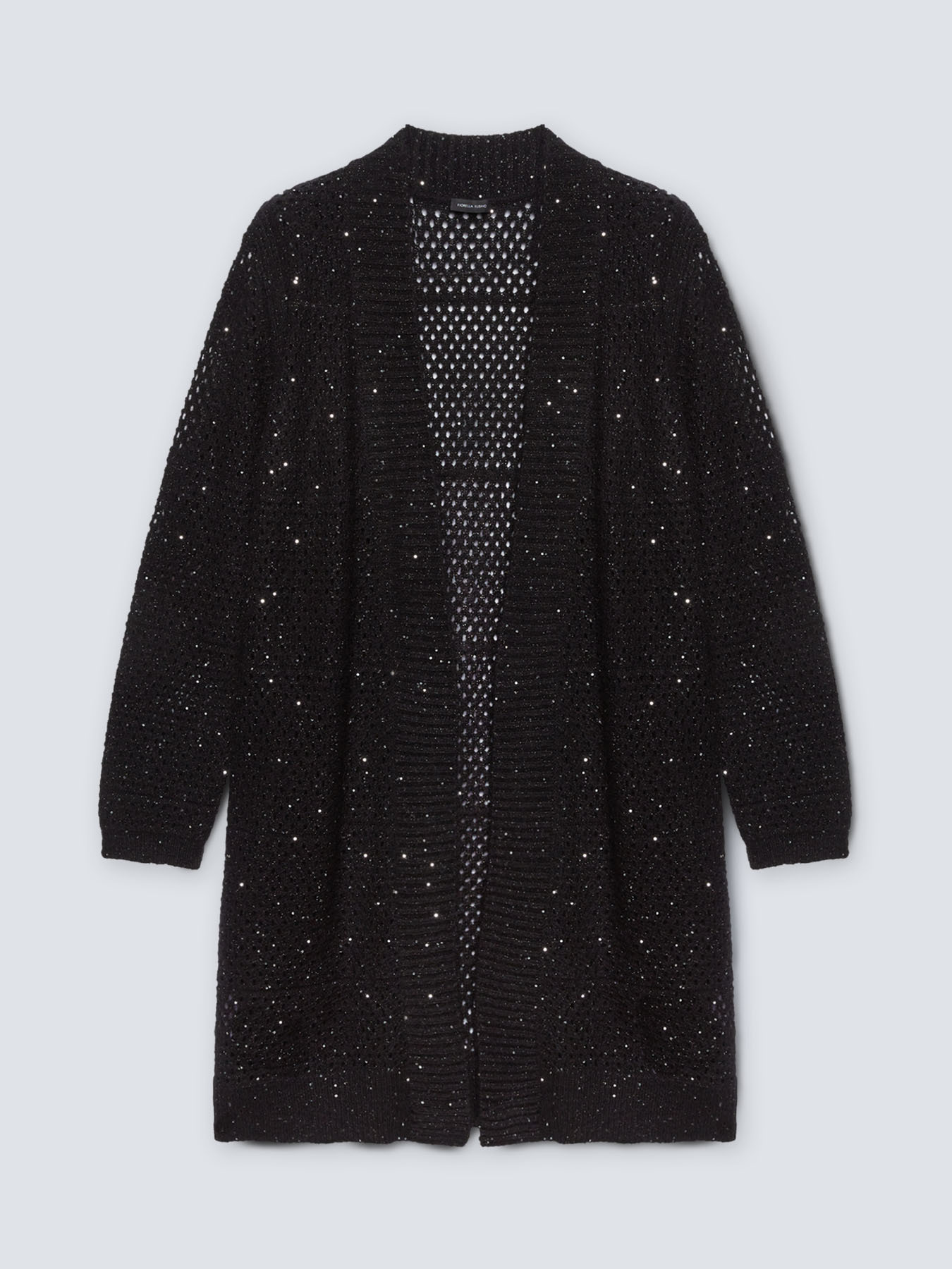 Long net cardigan image number 3