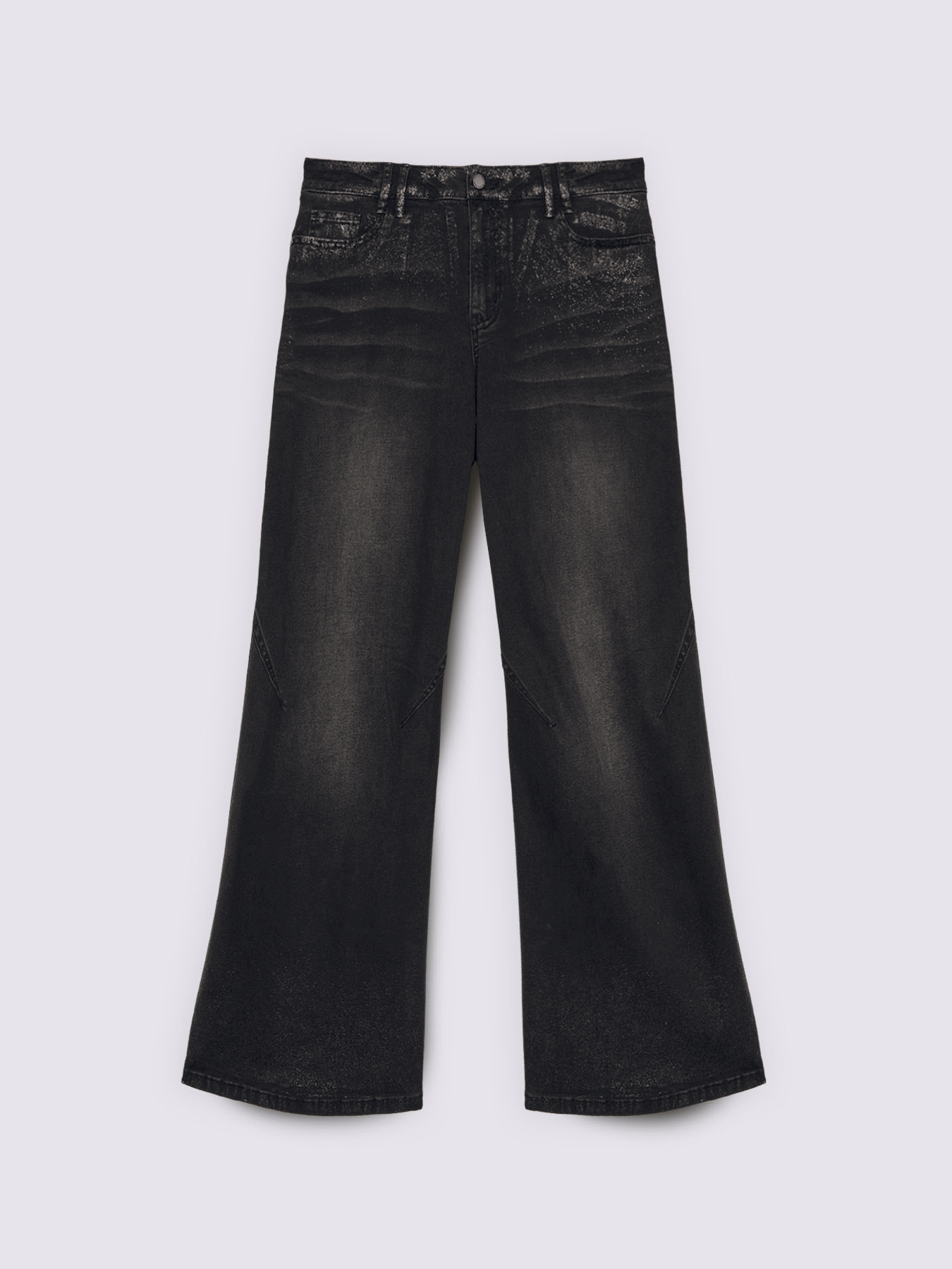 Metallic effect palazzo jeans image number 5