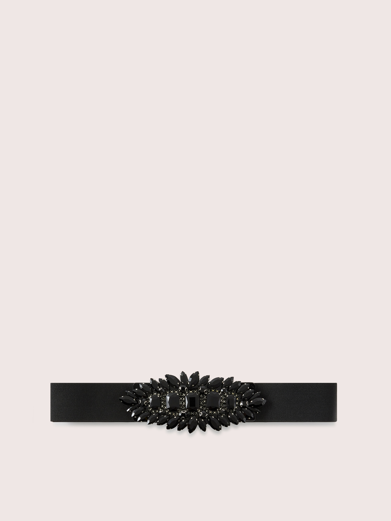 Elasticated belt with jewel embellishments image number 1
